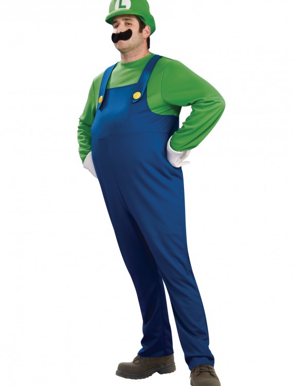 Adult Deluxe Luigi Costume, halloween costume (Adult Deluxe Luigi Costume)