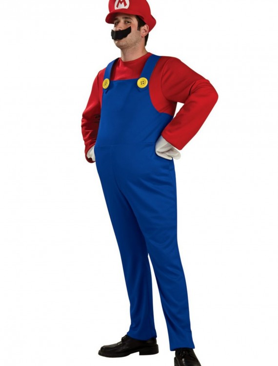 Adult Deluxe Mario Costume, halloween costume (Adult Deluxe Mario Costume)