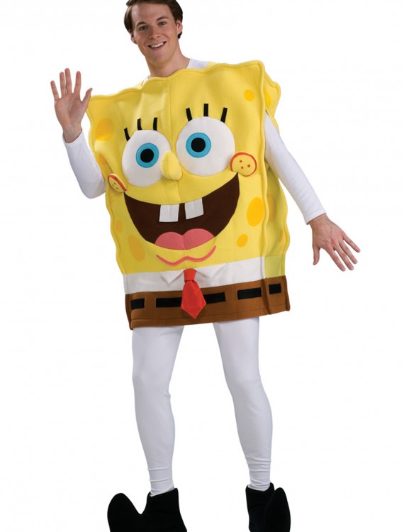 Adult Deluxe SpongeBob Costume, halloween costume (Adult Deluxe SpongeBob Costume)