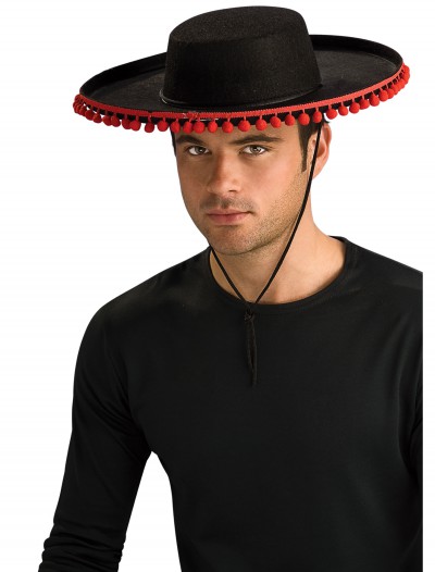Adult Durashape Spanish Hat w/ Pompoms, halloween costume (Adult Durashape Spanish Hat w/ Pompoms)