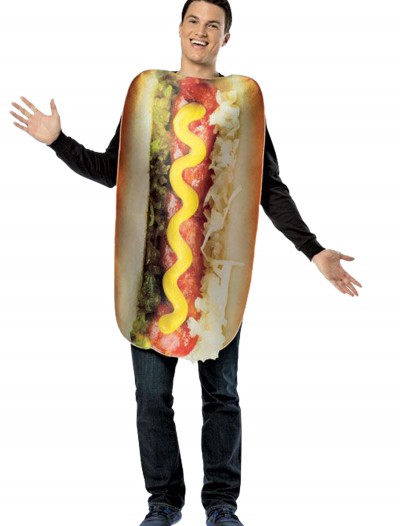Adult Get Real Loaded Hot Dog Costume, halloween costume (Adult Get Real Loaded Hot Dog Costume)