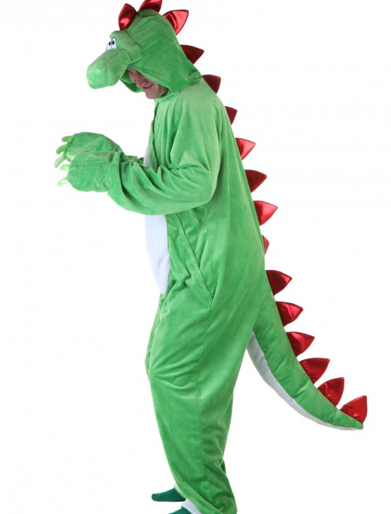 Adult Green Dinosaur w/ Red Spikes, halloween costume (Adult Green Dinosaur w/ Red Spikes)