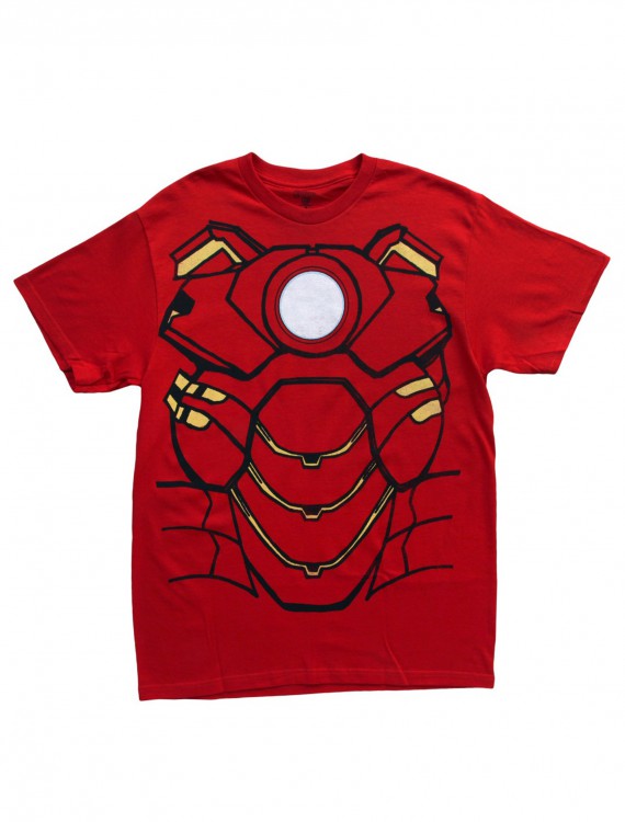 Adult Iron Man Costume T-Shirt, halloween costume (Adult Iron Man Costume T-Shirt)