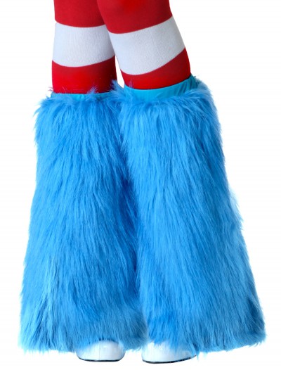 Adult Light Blue Furry Boot Covers, halloween costume (Adult Light Blue Furry Boot Covers)