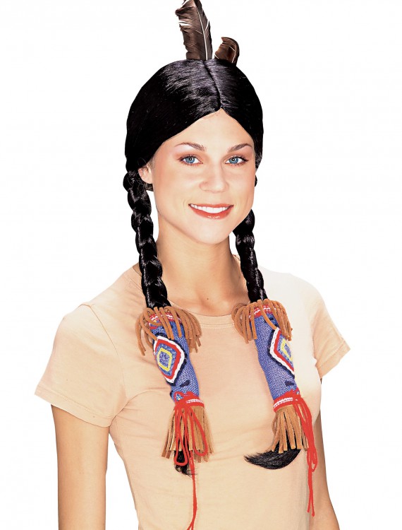 Adult Pocahontas Indian Wig, halloween costume (Adult Pocahontas Indian Wig)