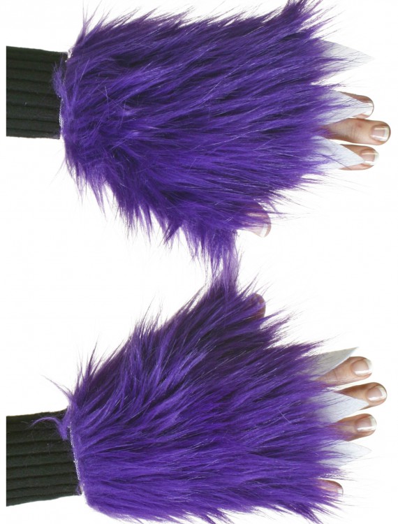 Adult Purple Fuzzy Hand Covers, halloween costume (Adult Purple Fuzzy Hand Covers)