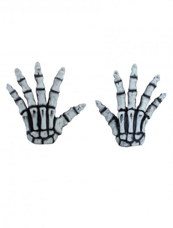 Adult White Skeleton Hands, halloween costume (Adult White Skeleton Hands)