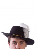 Adult Wool Musketeer Hat with Feather, halloween costume (Adult Wool Musketeer Hat with Feather)