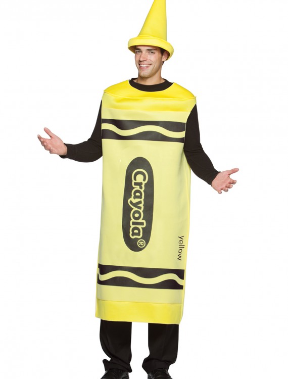 Adult Yellow Crayon Costume, halloween costume (Adult Yellow Crayon Costume)