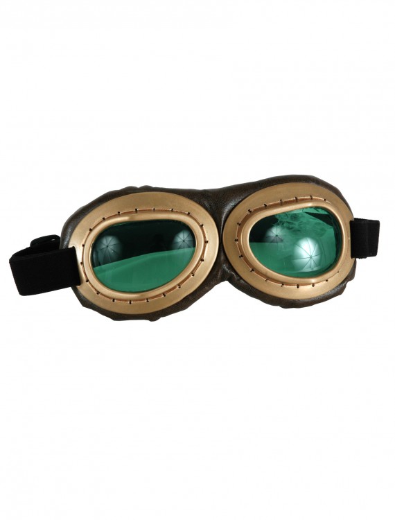Gold Aviator Goggles, halloween costume (Gold Aviator Goggles)