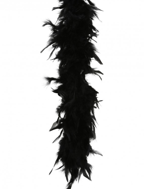 Black 80 Gram Feather Boa, halloween costume (Black 80 Gram Feather Boa)