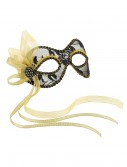 Black and Gold Lace Mardi Gras Mask, halloween costume (Black and Gold Lace Mardi Gras Mask)