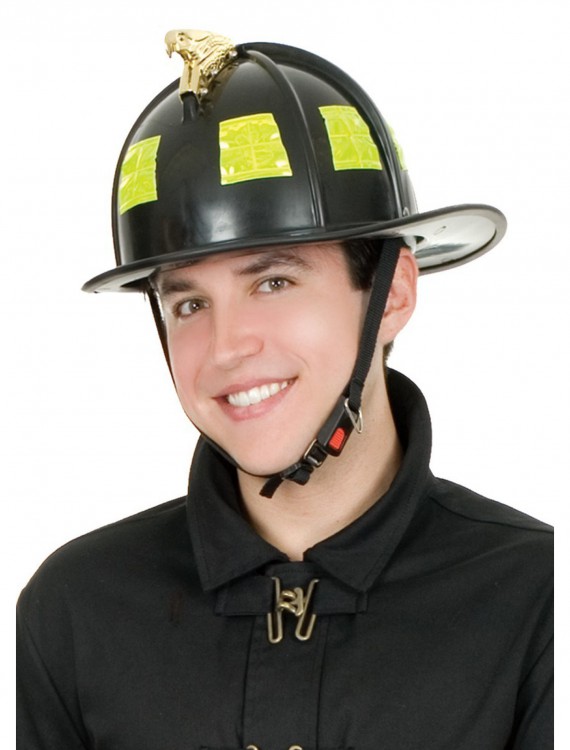 Black Fireman Helmet, halloween costume (Black Fireman Helmet)