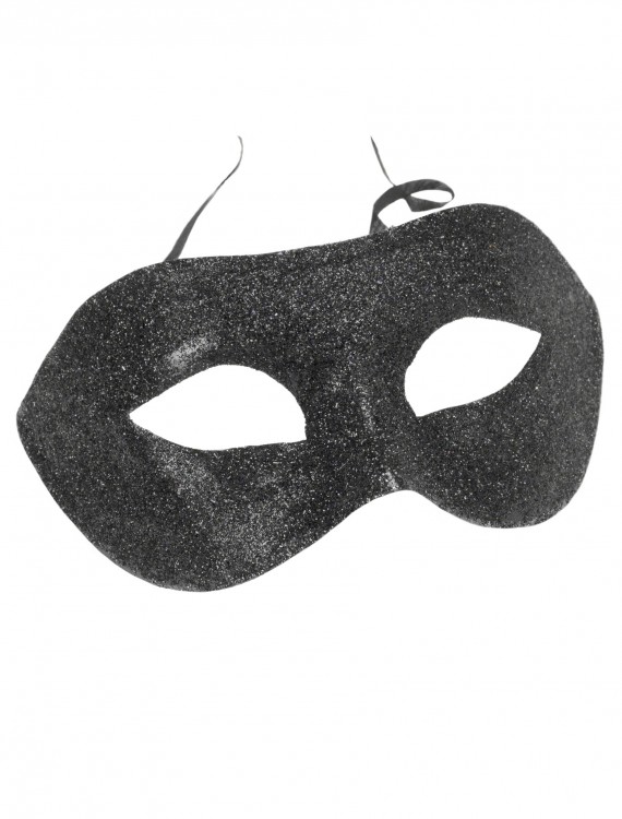 Black Glitter Eyemask, halloween costume (Black Glitter Eyemask)