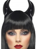 Black PVC Devil Horns Headband, halloween costume (Black PVC Devil Horns Headband)