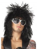 Black Rocker Dude Wig, halloween costume (Black Rocker Dude Wig)