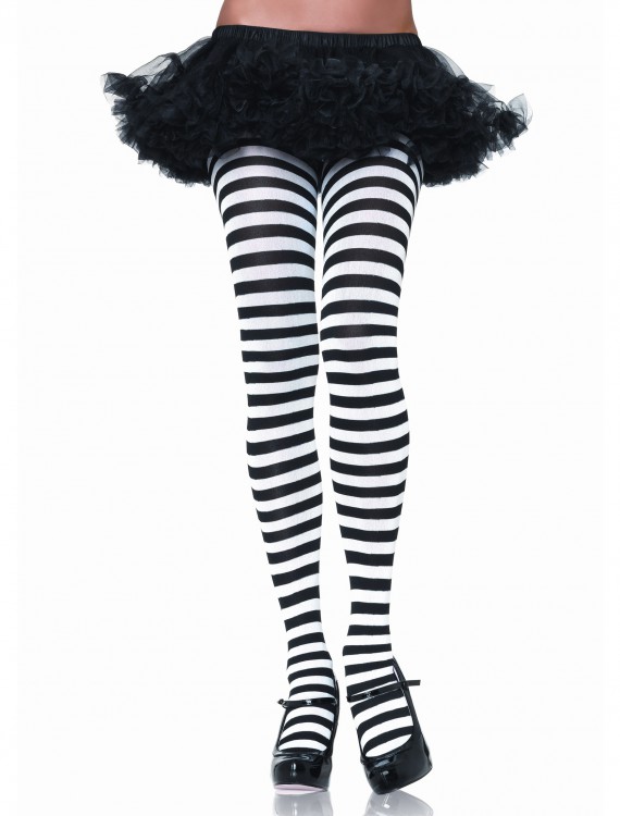 Black & White Striped Tights, halloween costume (Black & White Striped Tights)