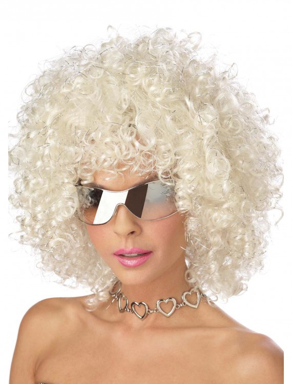 Blonde and Silver Disco Wig, halloween costume (Blonde and Silver Disco Wig)