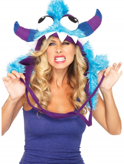 Blue Bert Furry Monster Hood, halloween costume (Blue Bert Furry Monster Hood)