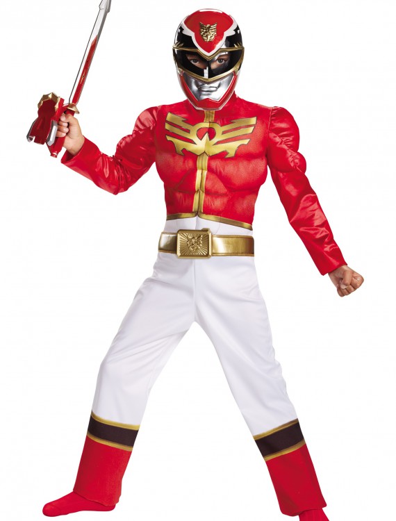 Boys Red Ranger Megaforce Classic Muscle Costume, halloween costume (Boys Red Ranger Megaforce Classic Muscle Costume)
