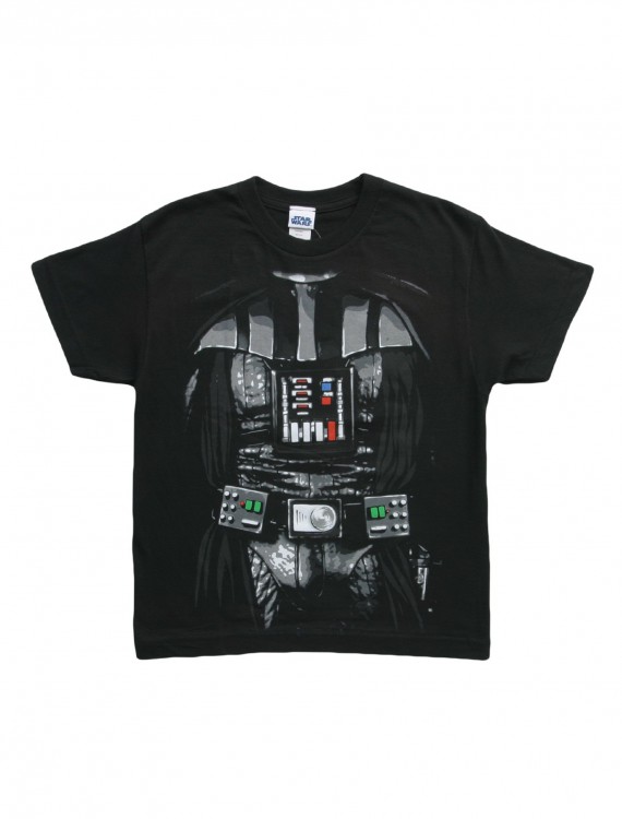 Boys Star Wars Darth Vader Costume T-Shirt, halloween costume (Boys Star Wars Darth Vader Costume T-Shirt)
