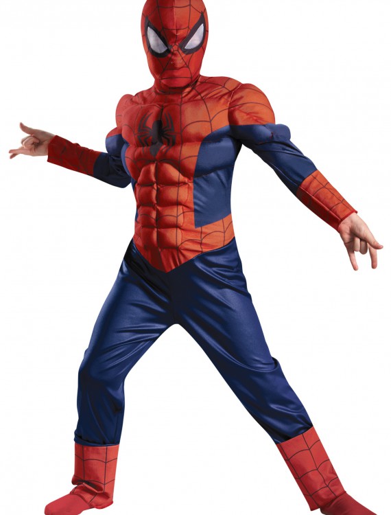 Boys Ultimate Spider-Man Muscle Light Up Costume, halloween costume (Boys Ultimate Spider-Man Muscle Light Up Costume)