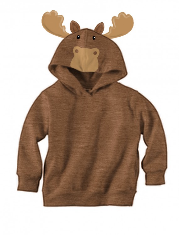 Brown Moose Face Hoodie, halloween costume (Brown Moose Face Hoodie)