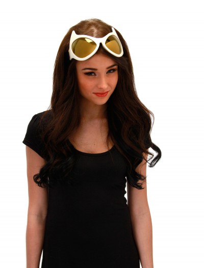 Cat Eye Goggles White and Gold, halloween costume (Cat Eye Goggles White and Gold)