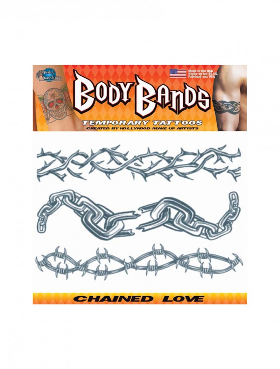 Chained Love Temporary Tattoos, halloween costume (Chained Love Temporary Tattoos)