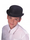 Child Black Bowler Hat, halloween costume (Child Black Bowler Hat)