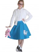 Child Blue 50s Poodle Skirt, halloween costume (Child Blue 50s Poodle Skirt)