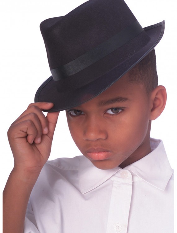 Child Gangster Fedora Hat, halloween costume (Child Gangster Fedora Hat)