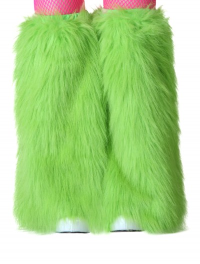 Child Green Furry Boot Covers, halloween costume (Child Green Furry Boot Covers)