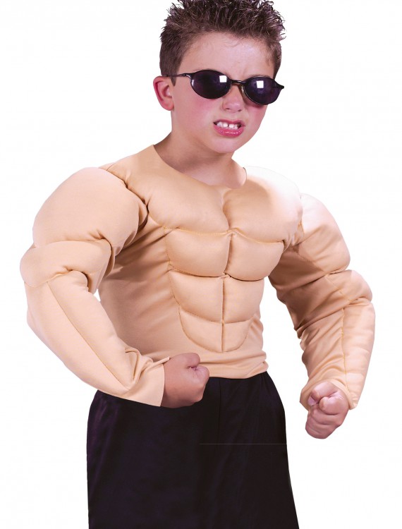 Child Muscle Chest Shirt, halloween costume (Child Muscle Chest Shirt)