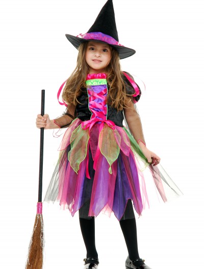 Child Rainbow Glitter Witch Costume, halloween costume (Child Rainbow Glitter Witch Costume)
