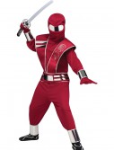 Child Red Mirror Ninja Costume, halloween costume (Child Red Mirror Ninja Costume)