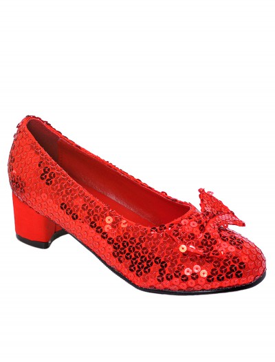 Child Red Sequin Shoes, halloween costume (Child Red Sequin Shoes)