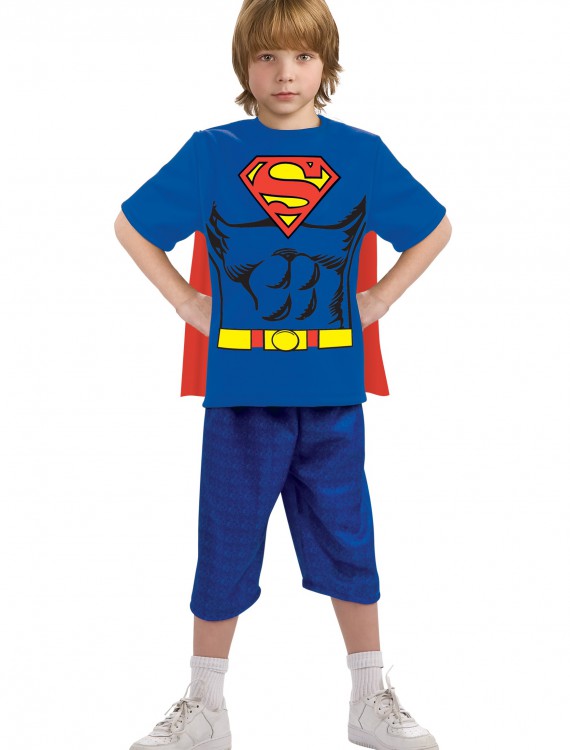 Child Superman Costume T-Shirt, halloween costume (Child Superman Costume T-Shirt)