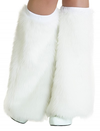 Child White Furry Boot Covers, halloween costume (Child White Furry Boot Covers)