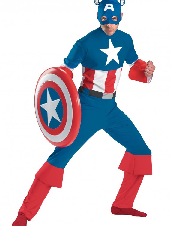 Classic Captain America Costume, halloween costume (Classic Captain America Costume)