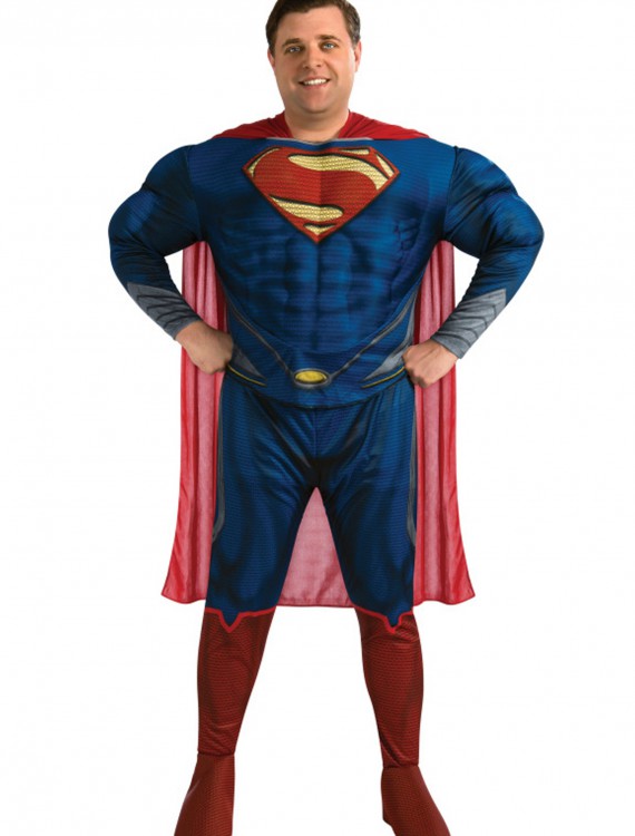 Deluxe Superman Plus Size Costume, halloween costume (Deluxe Superman Plus Size Costume)