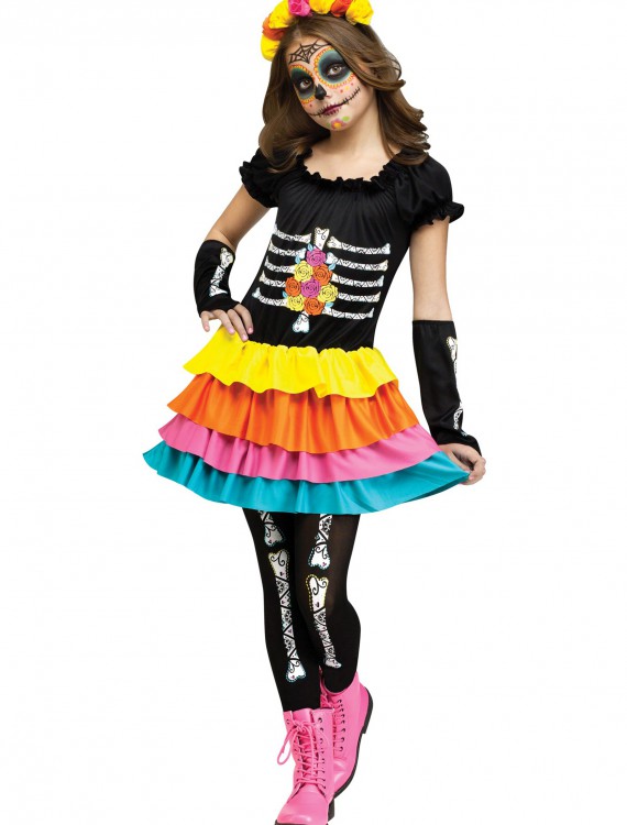 Dia De Los Muertos Child Costume, halloween costume (Dia De Los Muertos Child Costume)