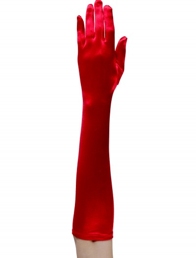Elbow Length Red Gloves, halloween costume (Elbow Length Red Gloves)
