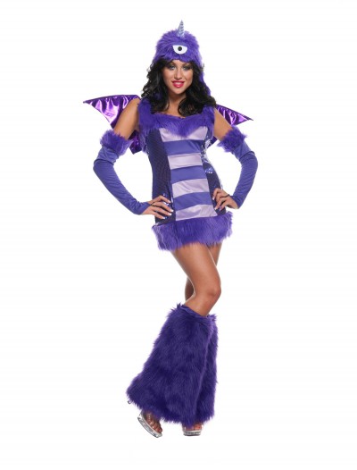 Sexy One Eyed One Horn Flying Purple People Eater Costume, halloween costume (Sexy One Eyed One Horn Flying Purple People Eater Costume)