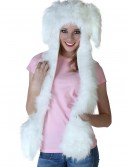 Floppy Ear White Rabbit Hat w/Mittens, halloween costume (Floppy Ear White Rabbit Hat w/Mittens)