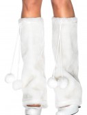 Furry Leg Warmers with Pom Pom Ties, halloween costume (Furry Leg Warmers with Pom Pom Ties)