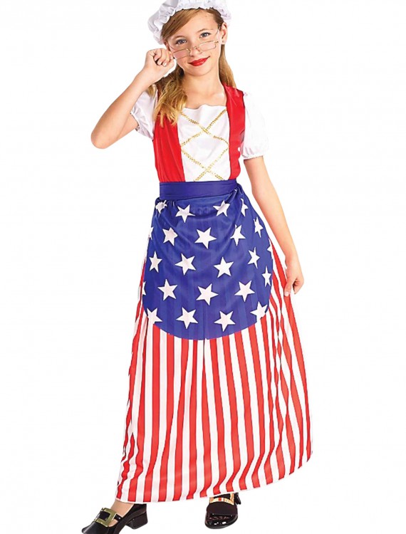 Girls Betsy Ross Costume, halloween costume (Girls Betsy Ross Costume)