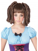Girls Brunette Baby Doll Curls Wig with Bangs, halloween costume (Girls Brunette Baby Doll Curls Wig with Bangs)