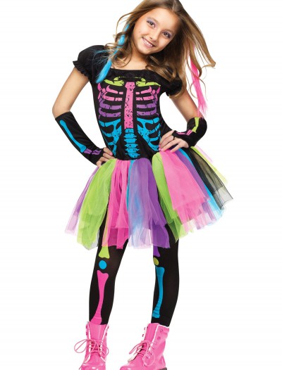 Girls Funky Punky Bones Costume, halloween costume (Girls Funky Punky Bones Costume)