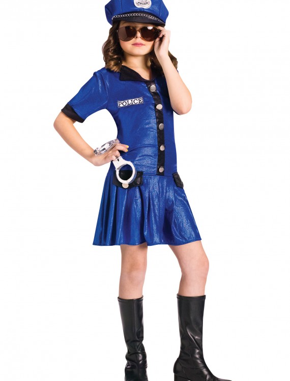 Girls Blue Police Officer Costume, halloween costume (Girls Blue Police Officer Costume)
